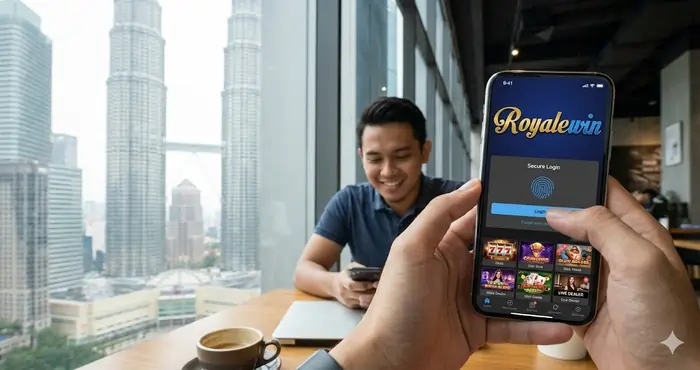 A Malaysian player using a smartphone to securely access a Real Money Online Casino Malaysia mobile app in 2026
