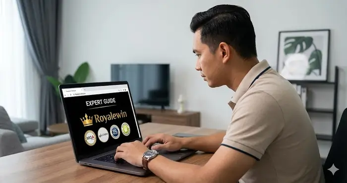 Expert guide overview featuring Royalewin logo and security certification badges for Malaysian players.