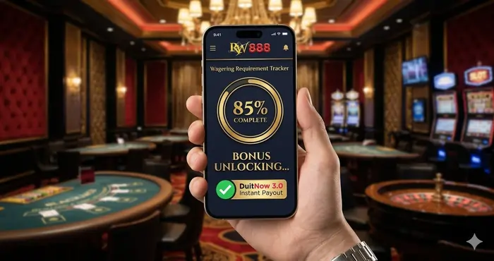 10 smart casino wagering strategies Malaysia visual showing a 2026 mobile app interface with a gold bonus progress tracker and instant payout verification.