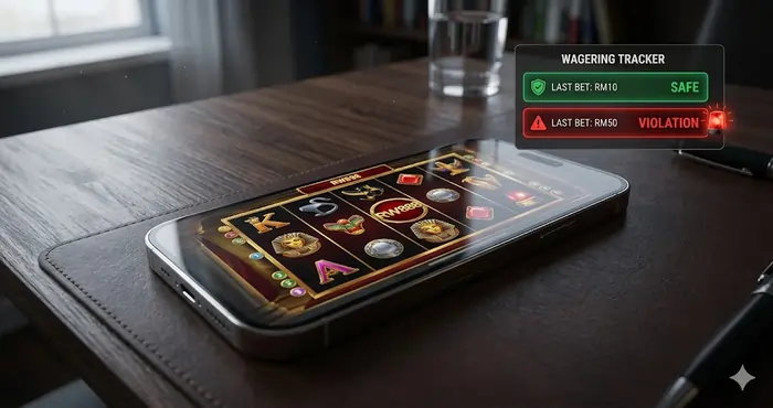 Visual guide on how to avoid casino bonus mistakes by staying within maximum bet limits while wagering in Malaysia.