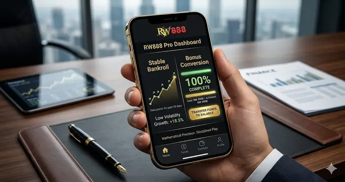 Visual representation of volatility management and bankroll control as part of expert wagering strategies Malaysia.