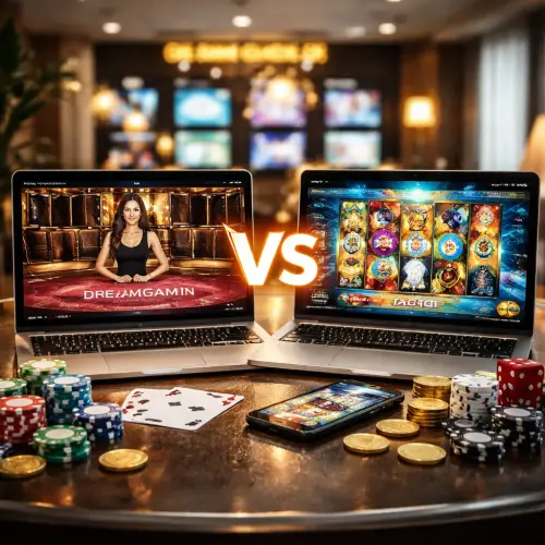 DreamGaming vs Playtech, dreamgaming, Playtech, dreamgaming vs Playtech comparison