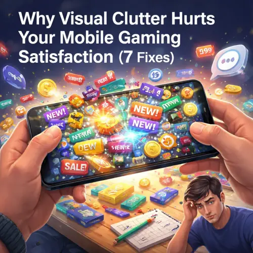 visual clutter reduces mobile gaming satisfaction